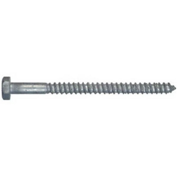 Hillman Lag Screw, 1/2 in, 5 in, Steel, Galvanized Hex Hex Drive 265306 - main